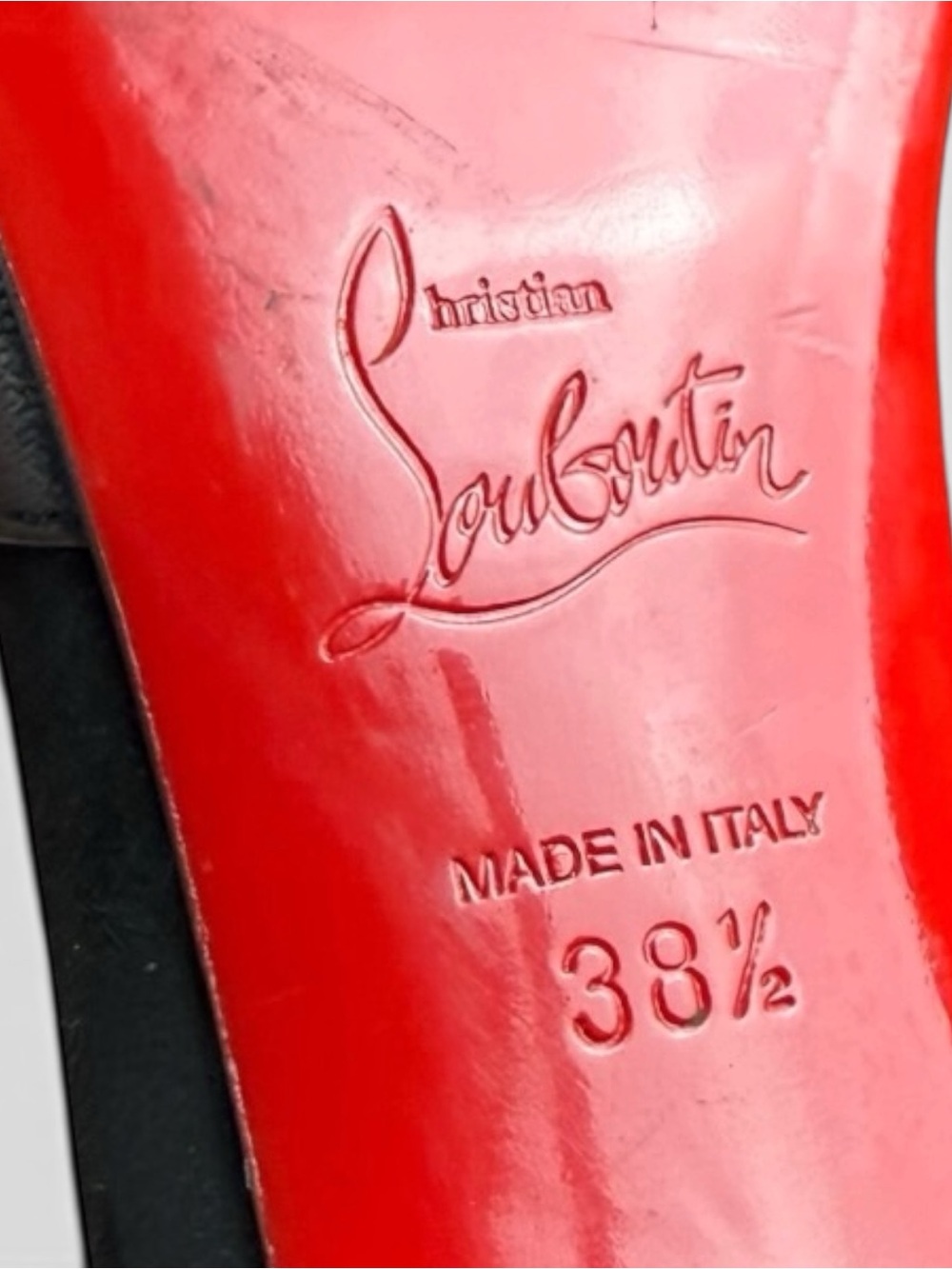 Christian Louboutin Black Suede & Patent Leather D’Orsay Pumps – Size 38.5 - Picture 8 of 12